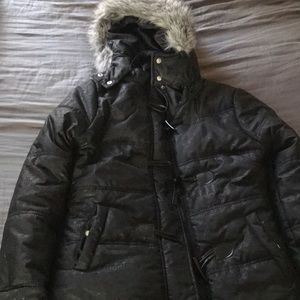 Black puffer jacket
